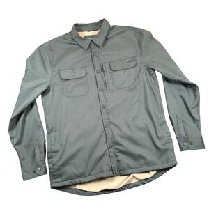 Salty Crew Tippet Mens Medium Green Fleece Lined Shirt Jacket Workwear Outdoor